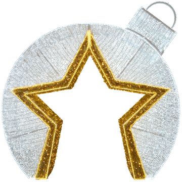 Christmas ball star led string aluminium