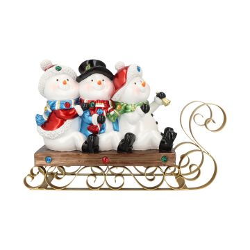 Sleigh snowman poly°