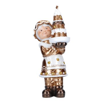 Grandmother holding cake led poly