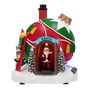 Christmas ball house santa animated