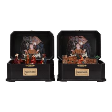 Music box nativity 2 ass