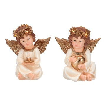 Angel sitting with heart and candle 2 ass poly