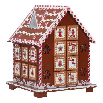 House gingerbread advent calendar wood