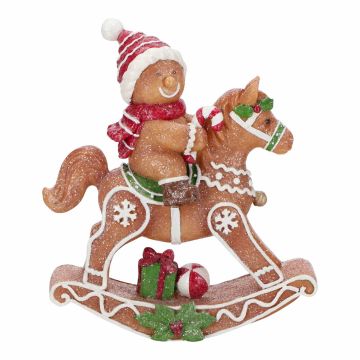 Rocking horse with kid poly