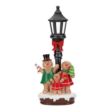 Lamp with gingerbread family