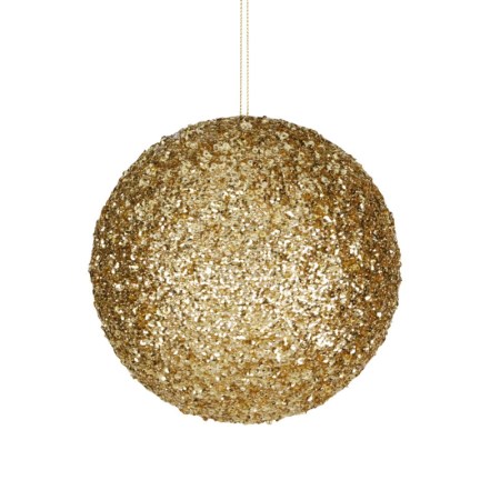 SEQ.GLT COVERED BALL GLD 15CM