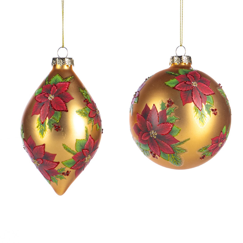 GLSS GLT POINS.BALL/FIN.ORN ASS/2 GLD/RD 11,5CM