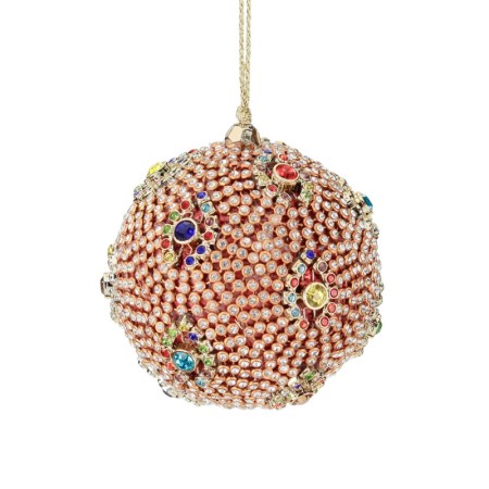+ JEWEL COVERED BALL MULTI/CLR  8CM