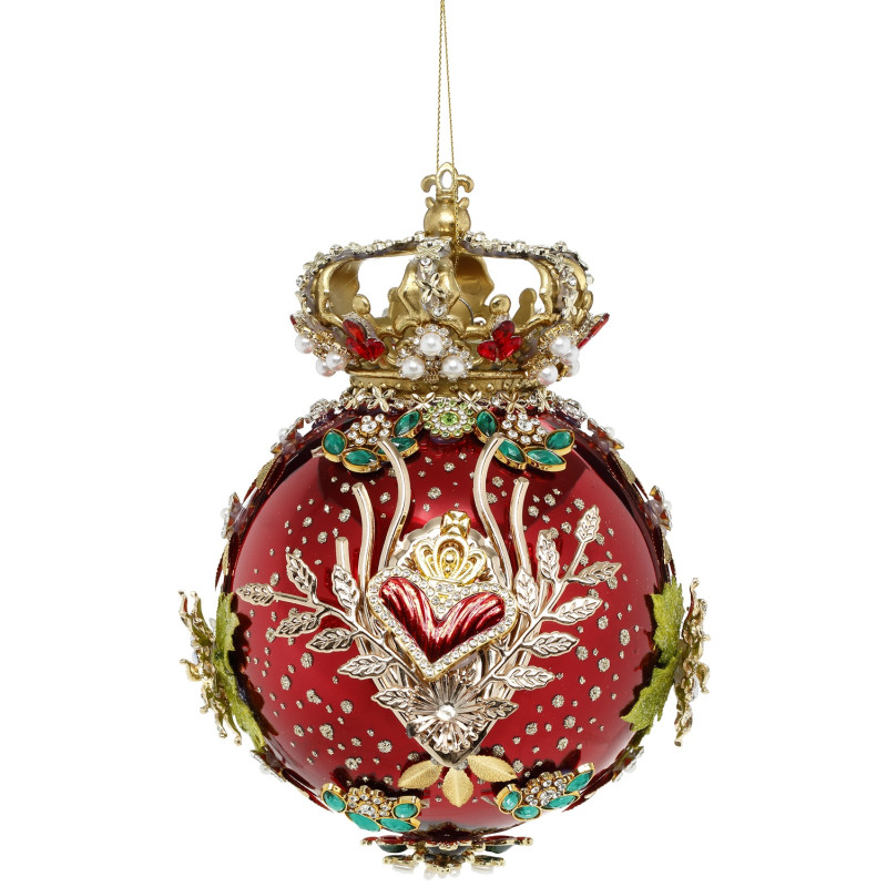 CROWN JEWELS BALL ORN RD 18CM