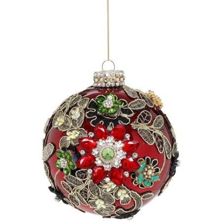 KINGS JEWEL BALL ORN RD 13CM