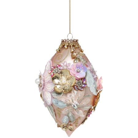KINGS JEWEL FINIAL ORN PNK 20CM