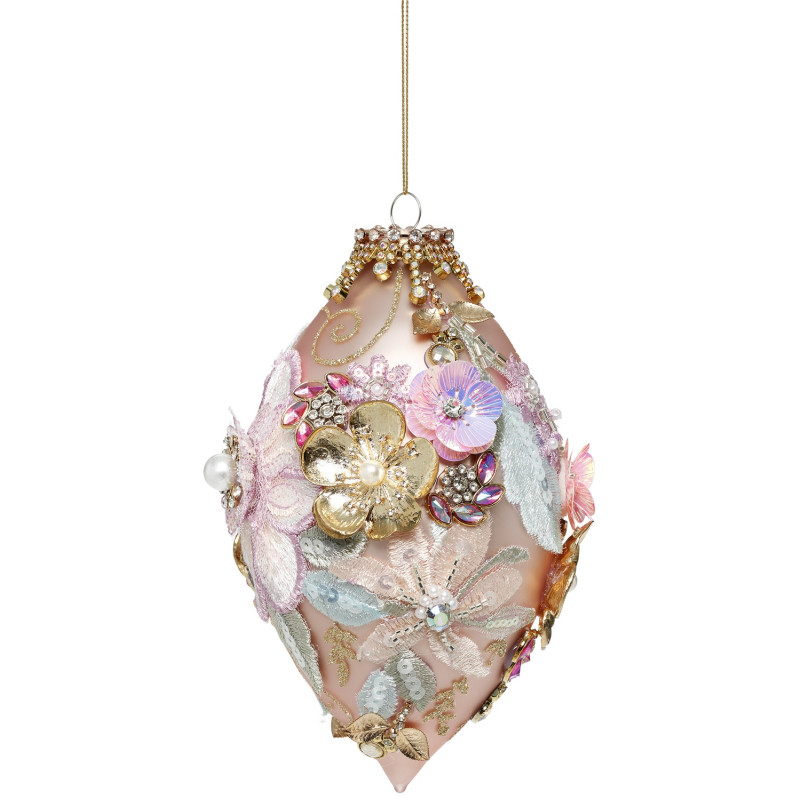 KINGS JEWEL FINIAL ORN PNK 20CM