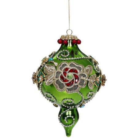 KINGS JEWEL EXTRA FANCY FINIAL ORN GRN 20CM