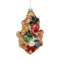 + GLSS JEWEL 3 FRENCH HENS ORN 21CM