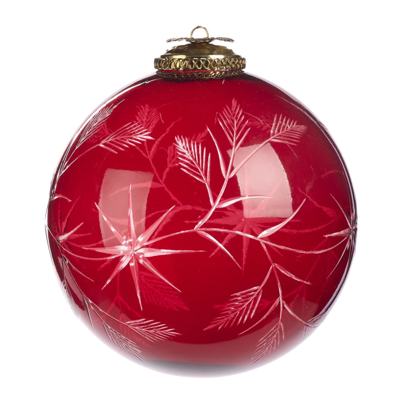 GLSS MET.CAP ENGR.STAR/VINE BALL RD/BURG 12,5CM
