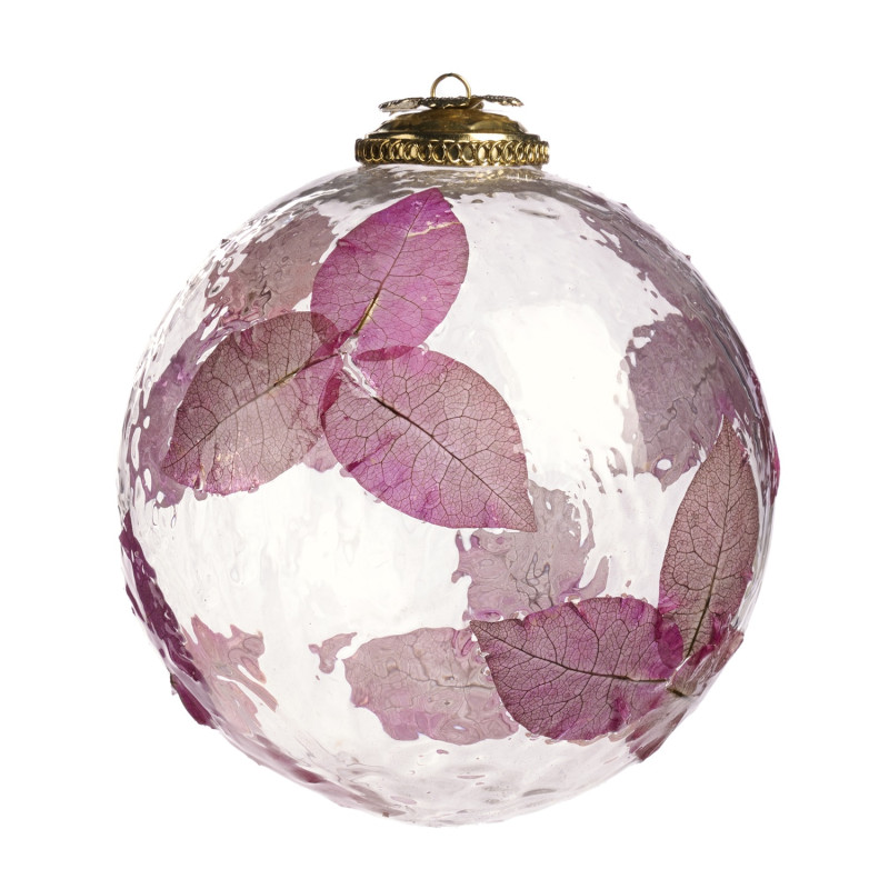 GLSS MET.CAP DRIED LEAF BALL CLR/PNK/PRPL 12,5CM