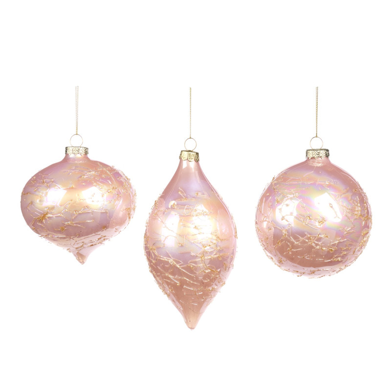 GLSS THREAD BALL/FIN.ORN ASS/3 LT PNK/CRM 10CM