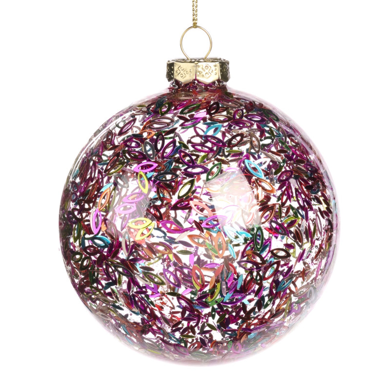 GLSS FOIL BALL MULTI/CLR 10CM
