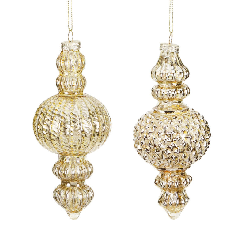 GLSS 3D NET/RIBB.FIN.ORN ASS/2 GLD 16CM