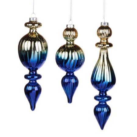 + GLSS GRAD.FIN.ORN SET/3 GLD/BLU 15/18/21CM