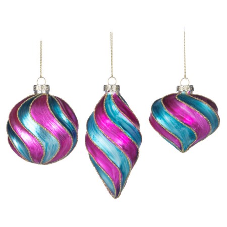 + GLSS SWIRL STRIPE BALL/FIN.ORN ASS/3 PNK/BLU 8CM