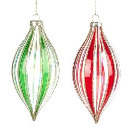 + GLSS GLT STRIPED FIN.ORN ASS/2 RD/GRN/CLR 13CM