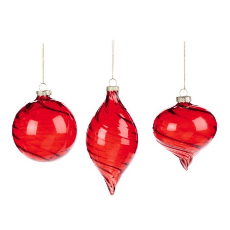 + GLSS SWIRL BALL/FIN.ORN ASS/3 RD 8CM