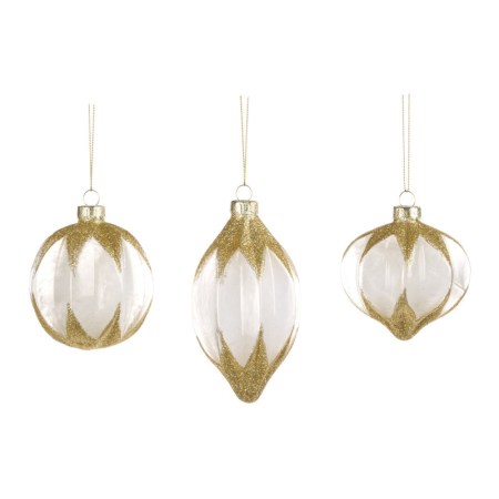 +GLSS GLT TOP/BOTT.RIBB.BALL/FIN.ORN ASS/3 GLD 8CM