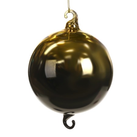 + GLSS GRAD.BALL W/2 HOOKS GLD/BLK 10CM