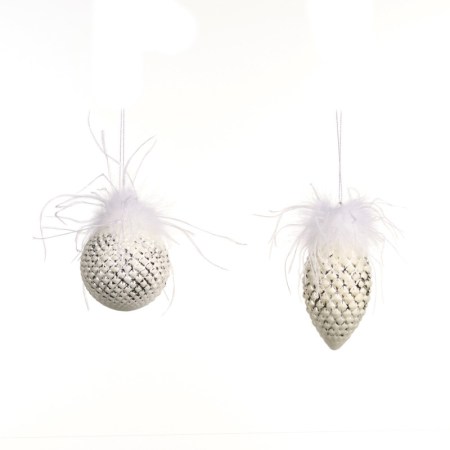 + GLSS PLUME TOP 3D NET BALL/FIN.ORN ASS/2 WH 8CM