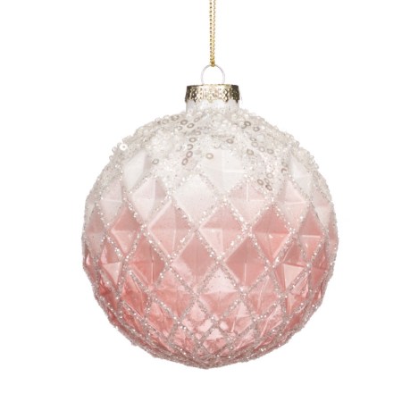 + GLSS 3D GRAD.RHOMB.BALL PNK/WH 10CM