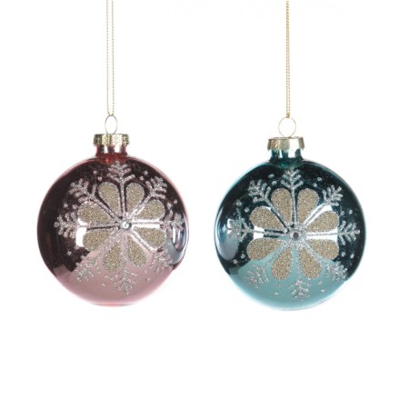 + GLSS FLOWER/SNOWFL.BALL ASS/2 PNK/BLU 8CM