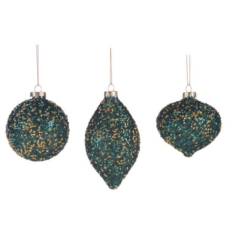 + GLSS GLT COV.BALL/FIN.ORN ASS/3 BLU/GRN 8CM
