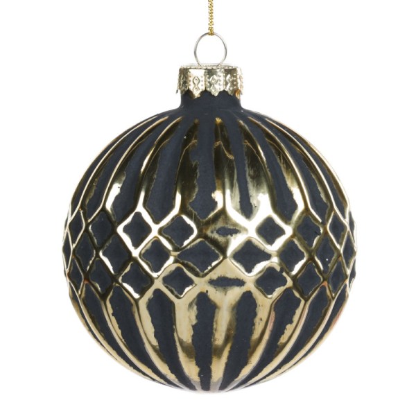 + GLSS 3D NET/STRIPE BALL BLK/GLD 8CM