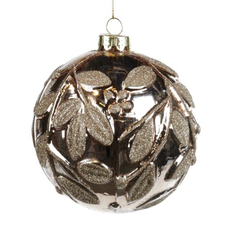 + GLSS GLT 3D LEAF/VINE BALL GLD 10CM