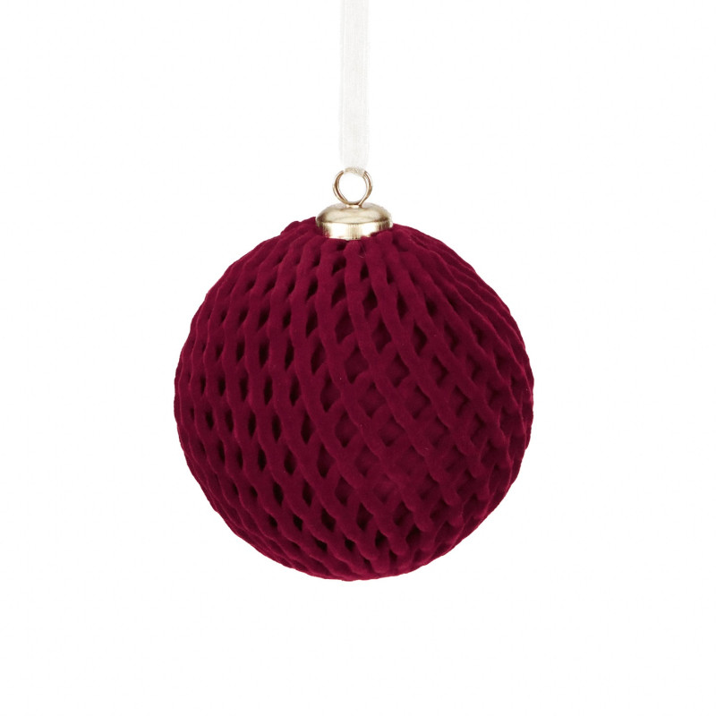 FLOCK 3D NET BALL BURG/RD 10CM