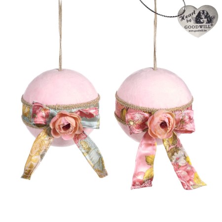 + BROC.FLOWER/BOW BALL ASS/2 PNK/BLU 12CM