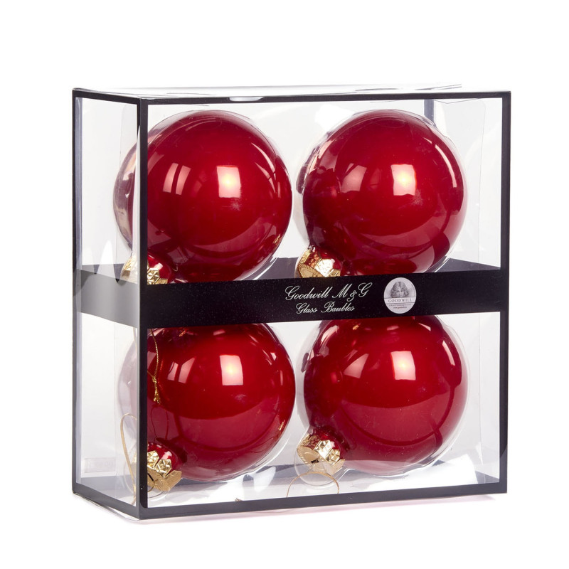 GLSS UNI BALL BOX/4 OPAQUE RD 10CM