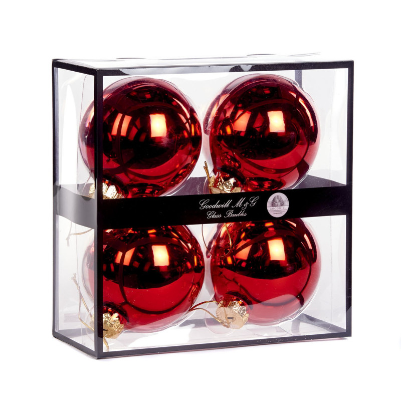GLSS UNI BALL BOX/4 SHINY RD 10CM