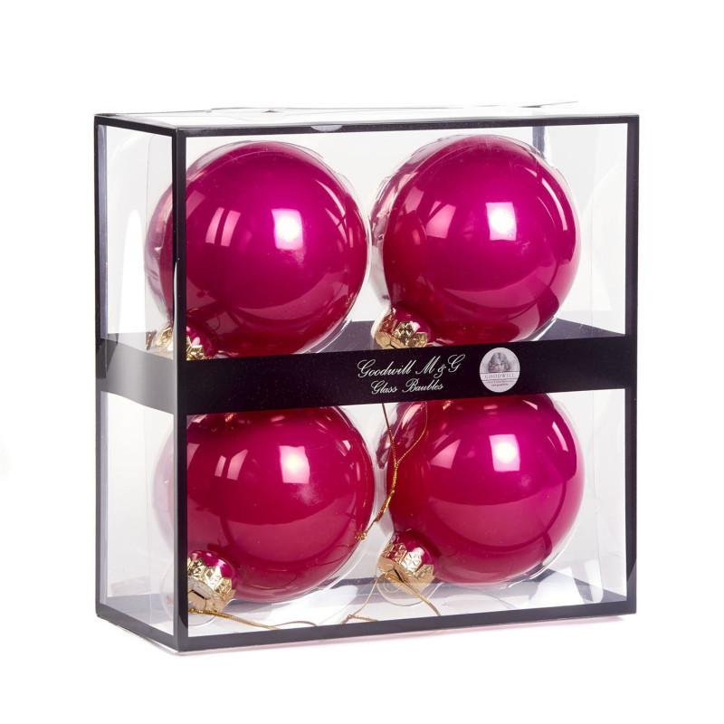 GLSS UNI BALL BOX/4 OPAQUE FUSH.PNK 10CM
