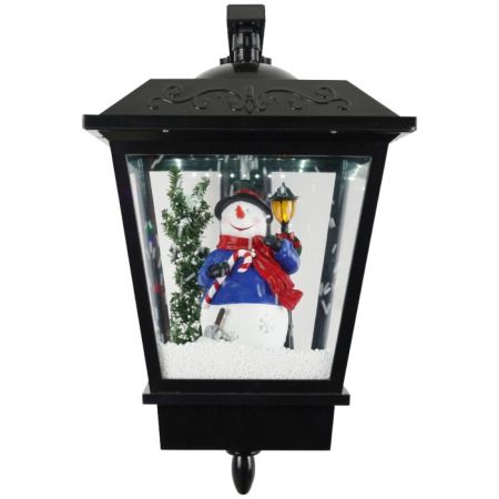 Hanging lantern snowman snowing
