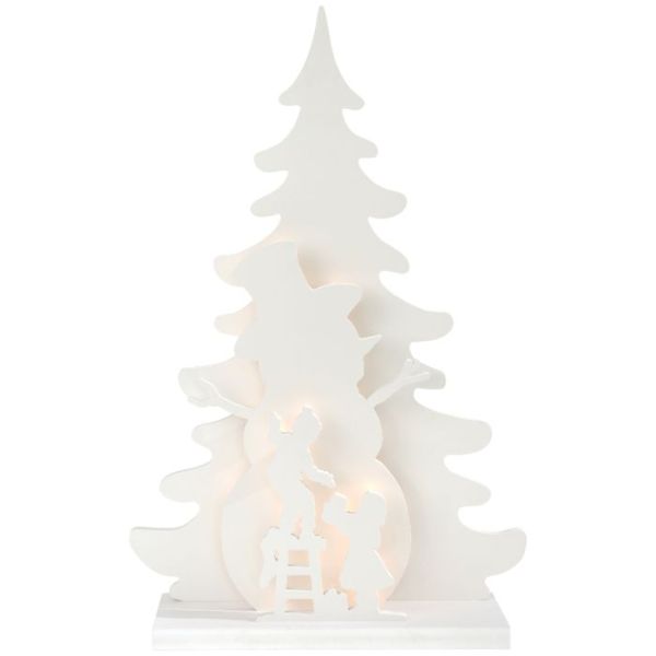 Silhouette snowman &amp; kids