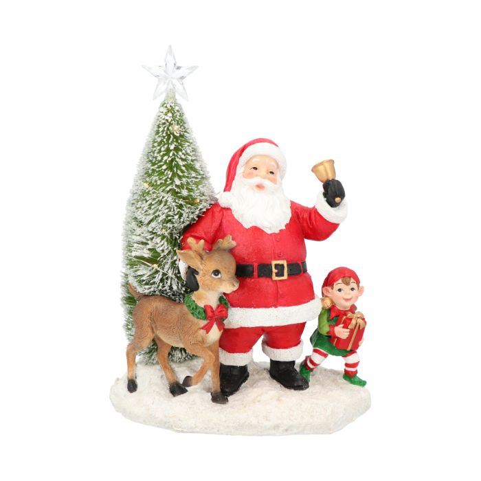 Santa with elf poly