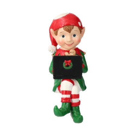 Elf with computer poly