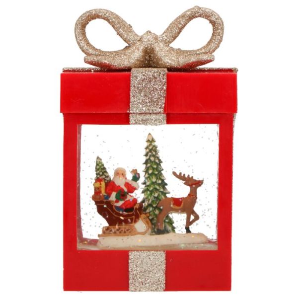 Giftbox santa water spinning