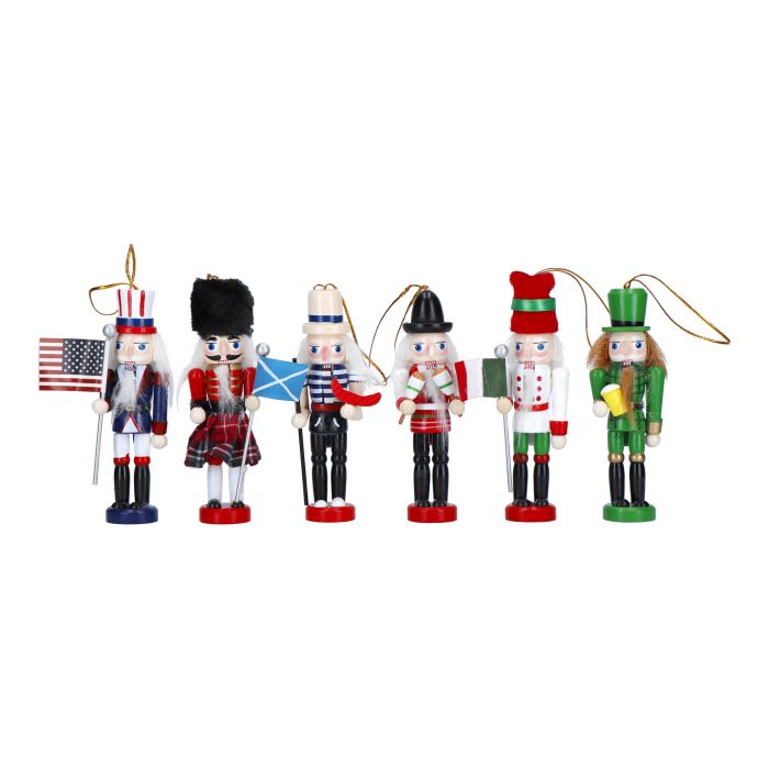 Nutcracker Ornament International set 6pcs 12,7cm