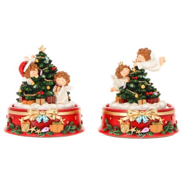 Christmas tree with angel animated poly 2ass