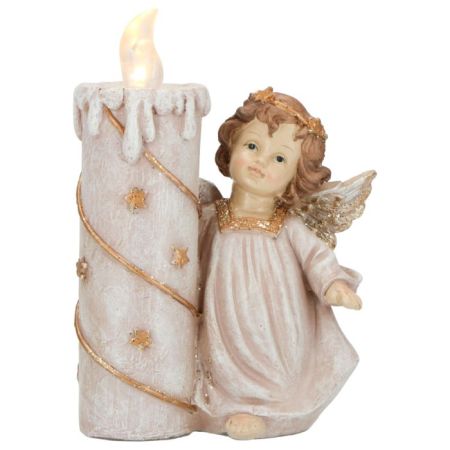 Angel led candle poly