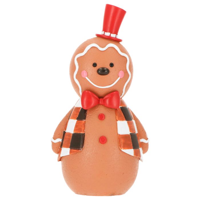 Man Gingerbread with Jacket Poly 27cm