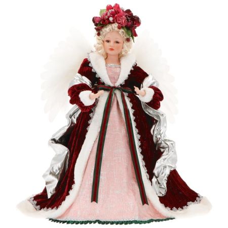 Angel red pink 50 cm animated